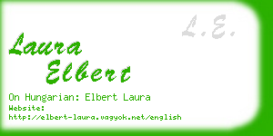 laura elbert business card